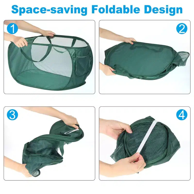 Mesh Collapsible Laundry Baskets Hamper