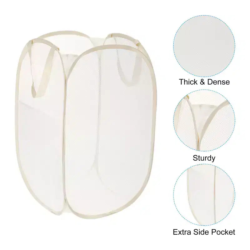 Mesh Collapsible Laundry Baskets Hamper