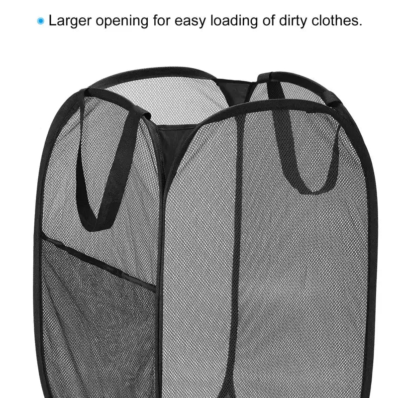Mesh Collapsible Laundry Baskets Hamper
