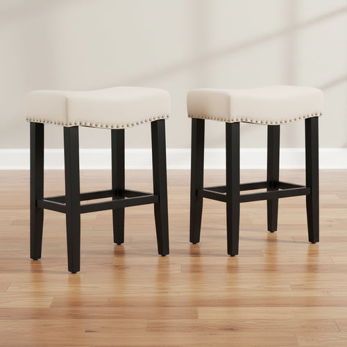  24 Upholstered Saddle Seat Counter Stool