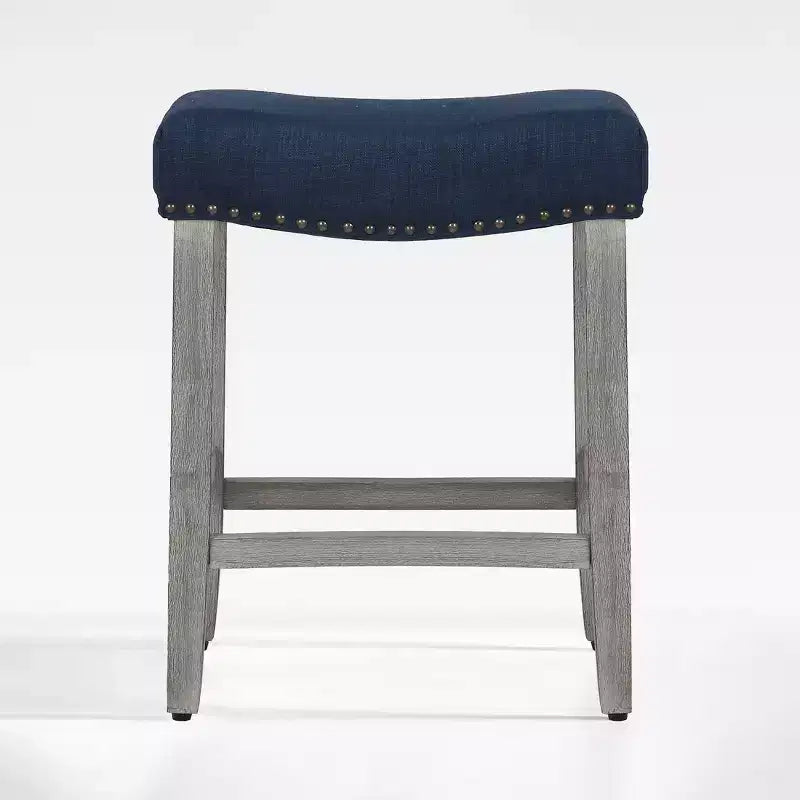 24 Upholstered Saddle Seat Counter Stool