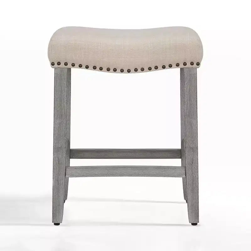 24 Upholstered Saddle Seat Counter Stool