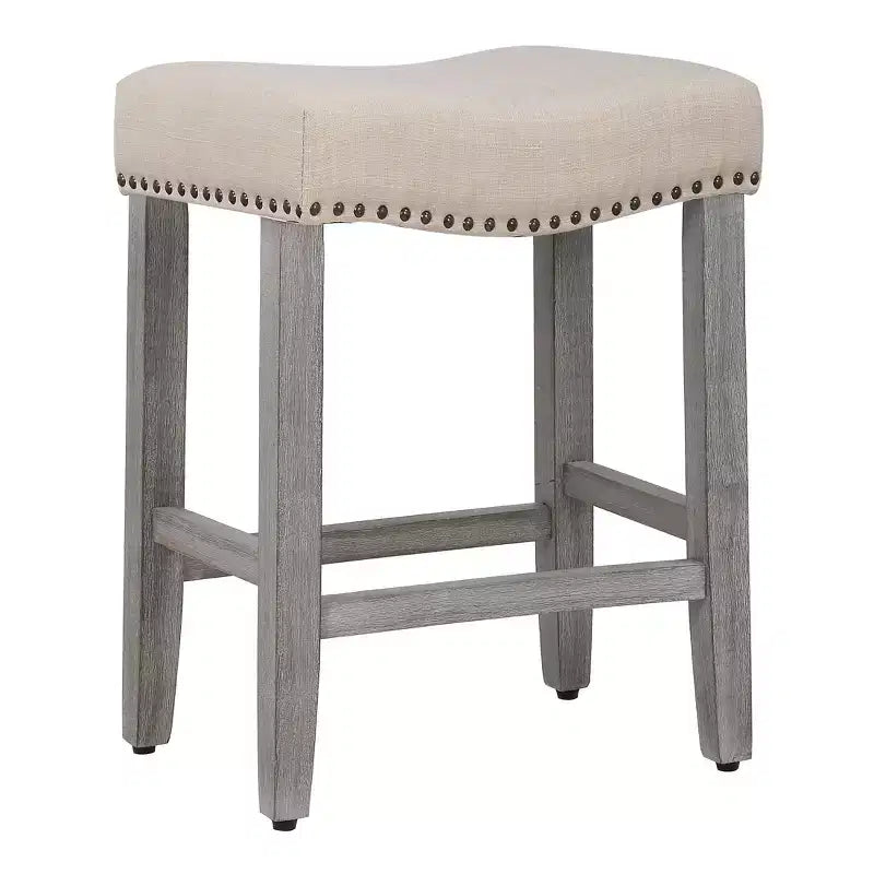 24 Upholstered Saddle Seat Counter Stool