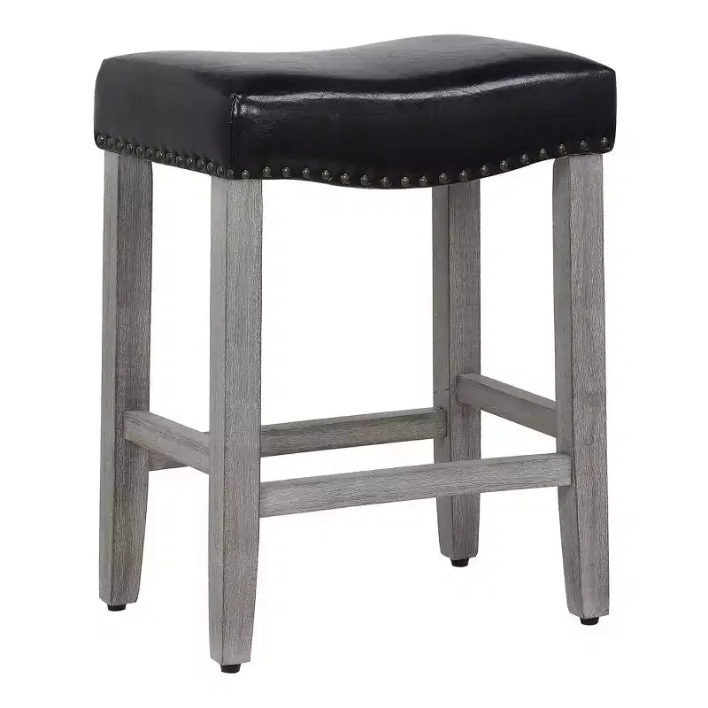 24 Upholstered Saddle Seat Counter Stool