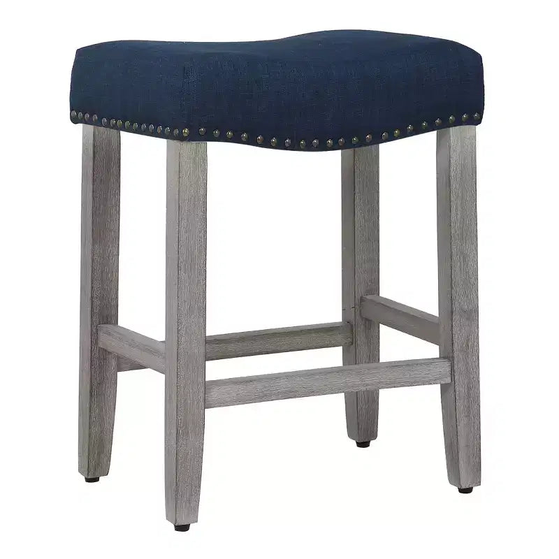24 Upholstered Saddle Seat Counter Stool