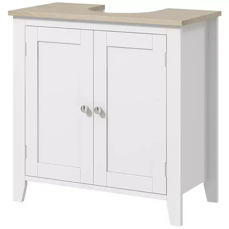 Under-Sink Bathroom Sink Cabinet, Storage Unit with U-Shape and Adjustable Internal Shelf