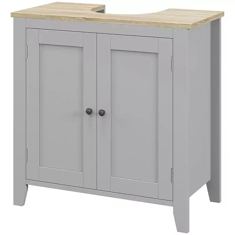 Under-Sink Bathroom Sink Cabinet, Storage Unit with U-Shape and Adjustable Internal Shelf