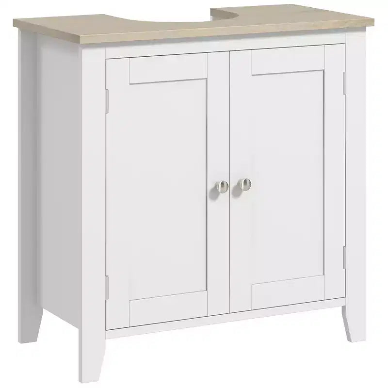 Under-Sink Bathroom Sink Cabinet, Storage Unit with U-Shape and Adjustable Internal Shelf